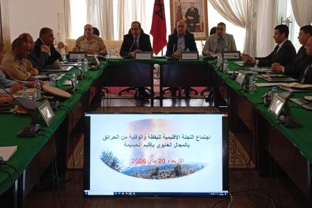 اجتماع اللجنة الإقليمية للوقاية ومكافحة حرائق الغابات بإقليم الحسيمة